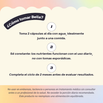 BELLA, para fortalecer tu pelo, piel y uñas